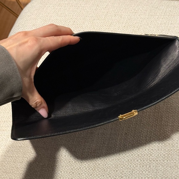 Alexander McQueen Black and Gold Studded Clutch - Picture 3 of 6